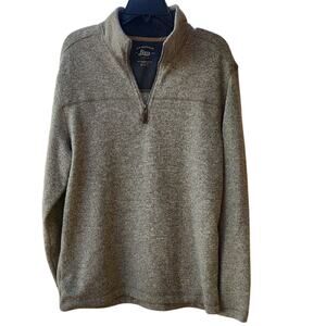 Bass Men's XL Gray Quarter Zip-Up Casual Sweater